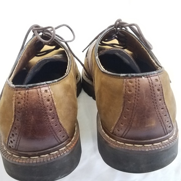 Tommy Hilfiger 10.5 Mens Oxford Saddle Shoes Brown - Picture 5 of 8